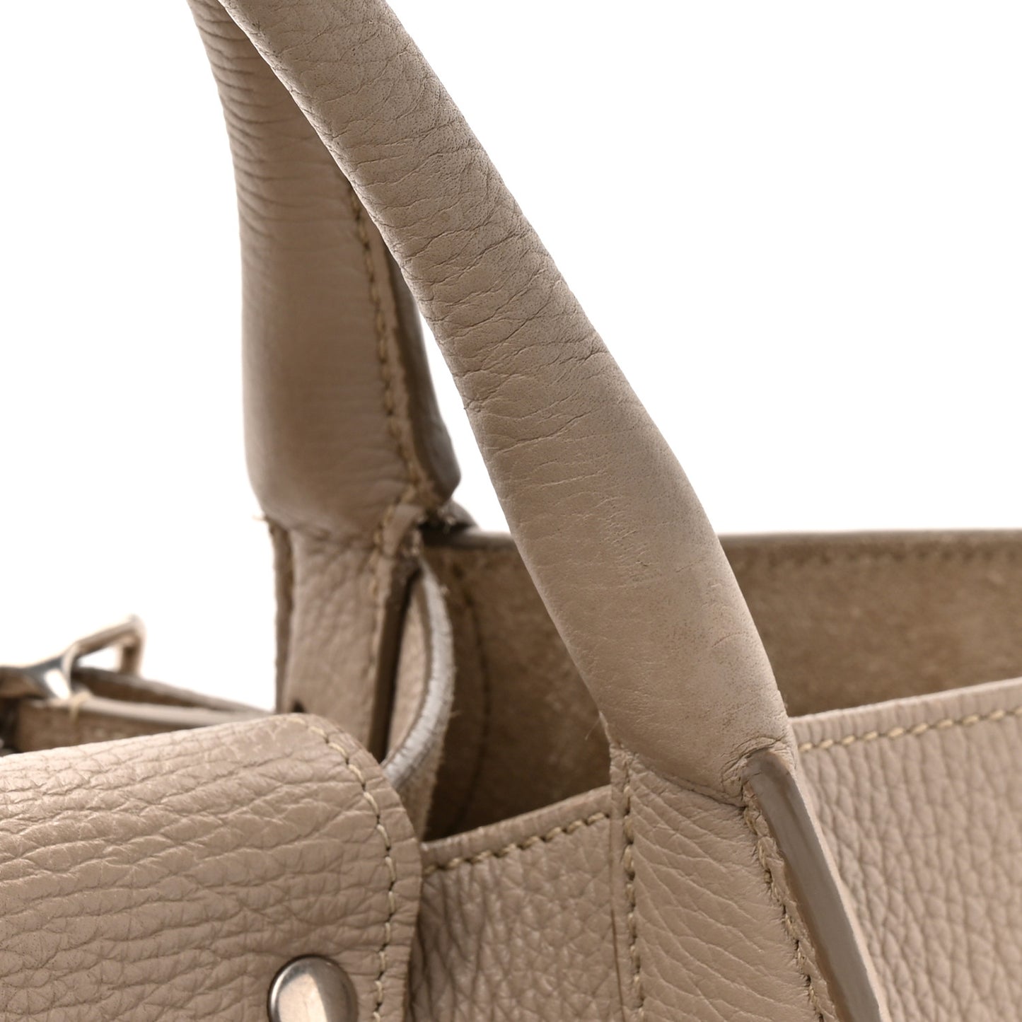 Supple Grained Calfskin Small Big Bag Light Taupe