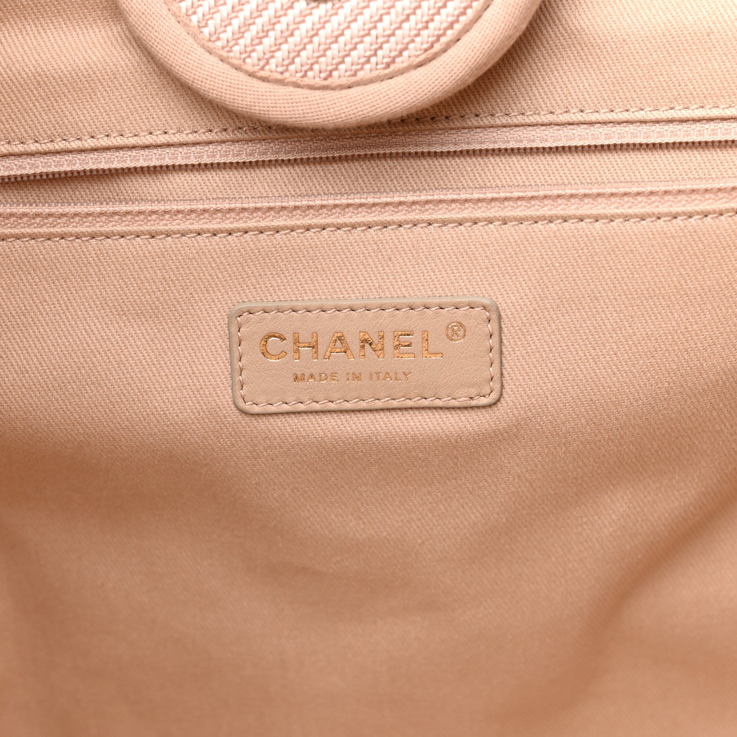 Chanel Mixed Fibers Calfskin Medium Deauville Tote Beige 6 of 10