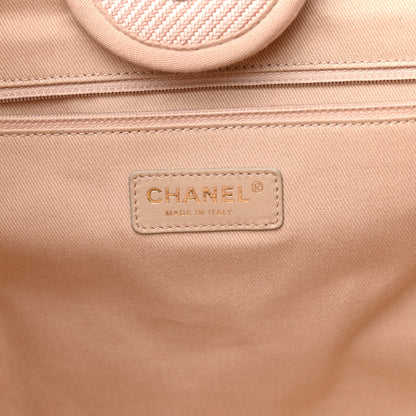 Chanel Mixed Fibers Calfskin Medium Deauville Tote Beige 6 of 10