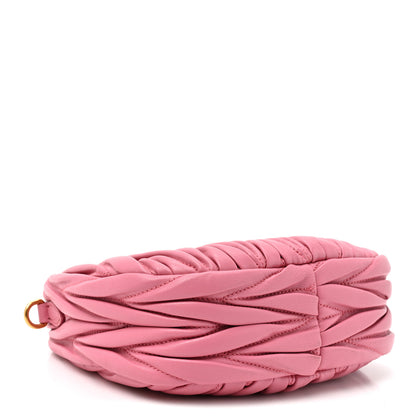 Miu Miu Nappa Matelasse Mini Wander Hobo Pink 4 of 9