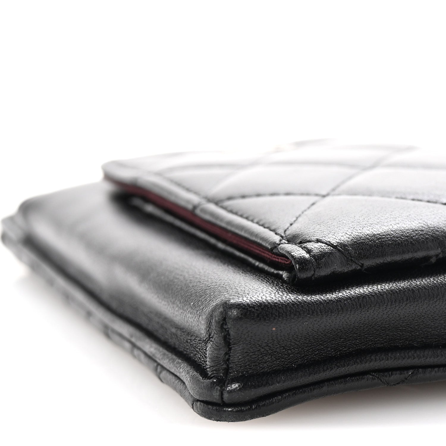 Chanel Lambskin Quilted Zip Phone Case Black 9 of 11