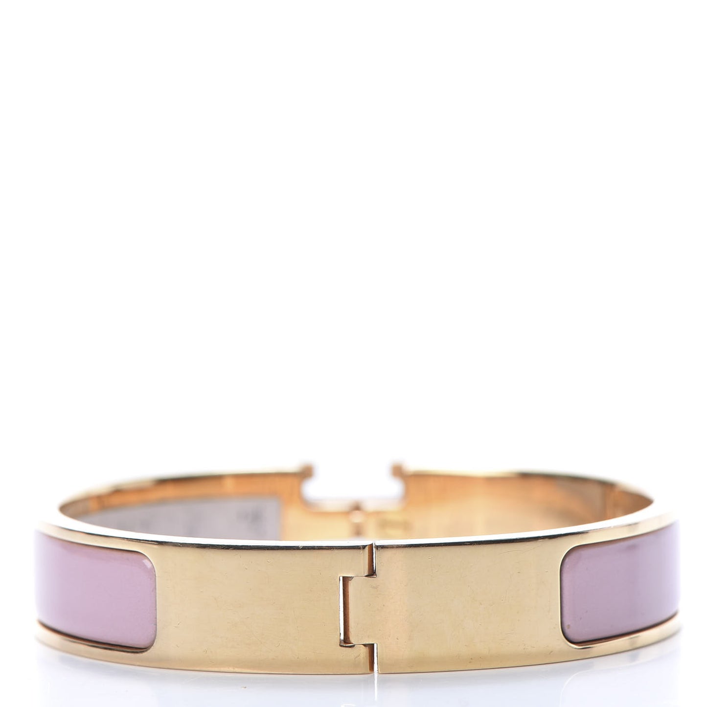 Enamel Narrow Clic Clac H Bracelet PM Rose Nacarat