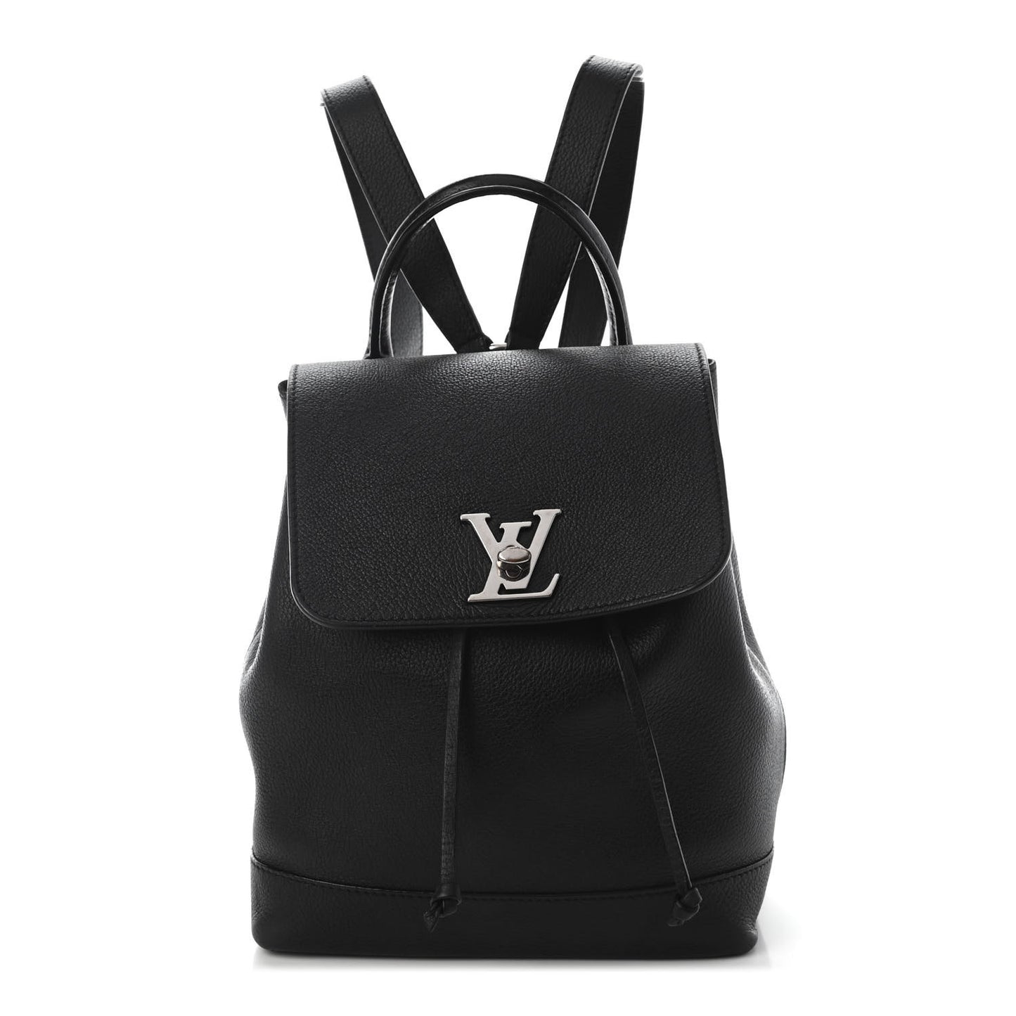Calfskin Lockme Backpack Black