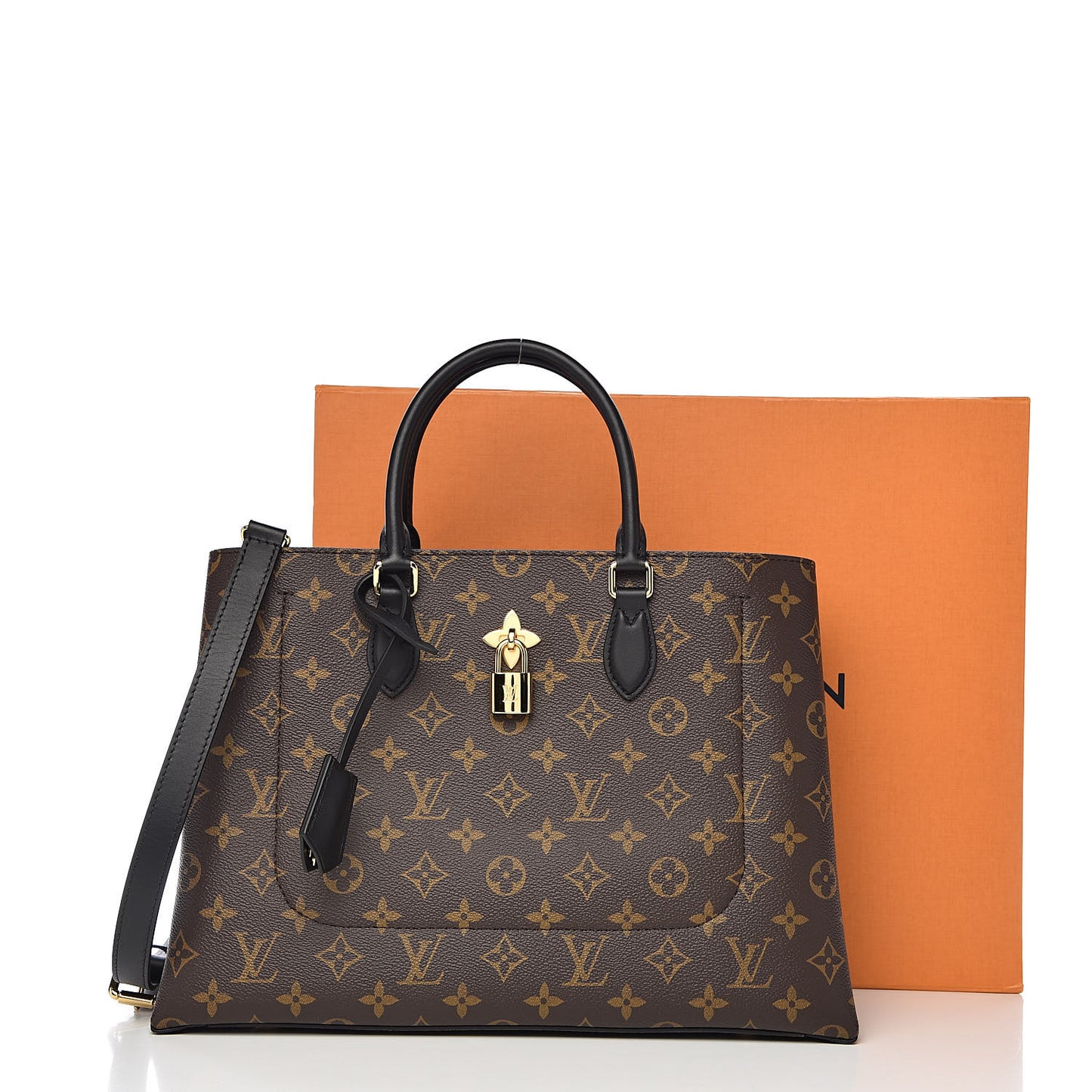 Monogram Flower Tote Black