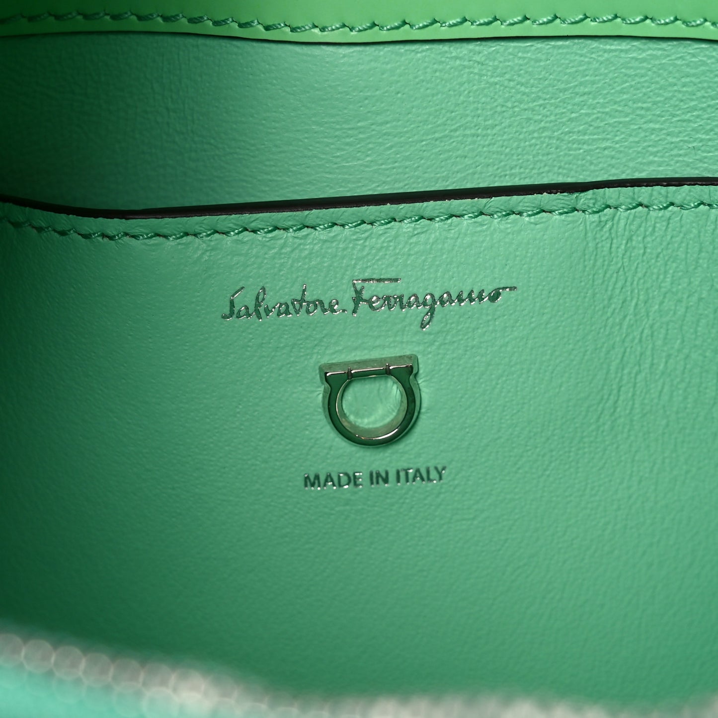 Calfskin Trifolio Shoulder Bag Light Green