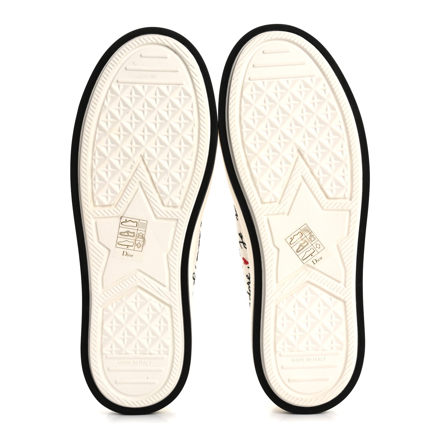 Christian Dior Canvas Dioramour Walk'N'Dior Low Top Sneakers 37 White Black 6 of 9