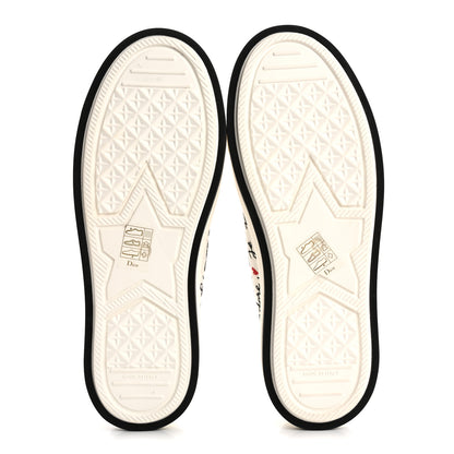Christian Dior Canvas Dioramour Walk'N'Dior Low Top Sneakers 37 White Black 6 of 9