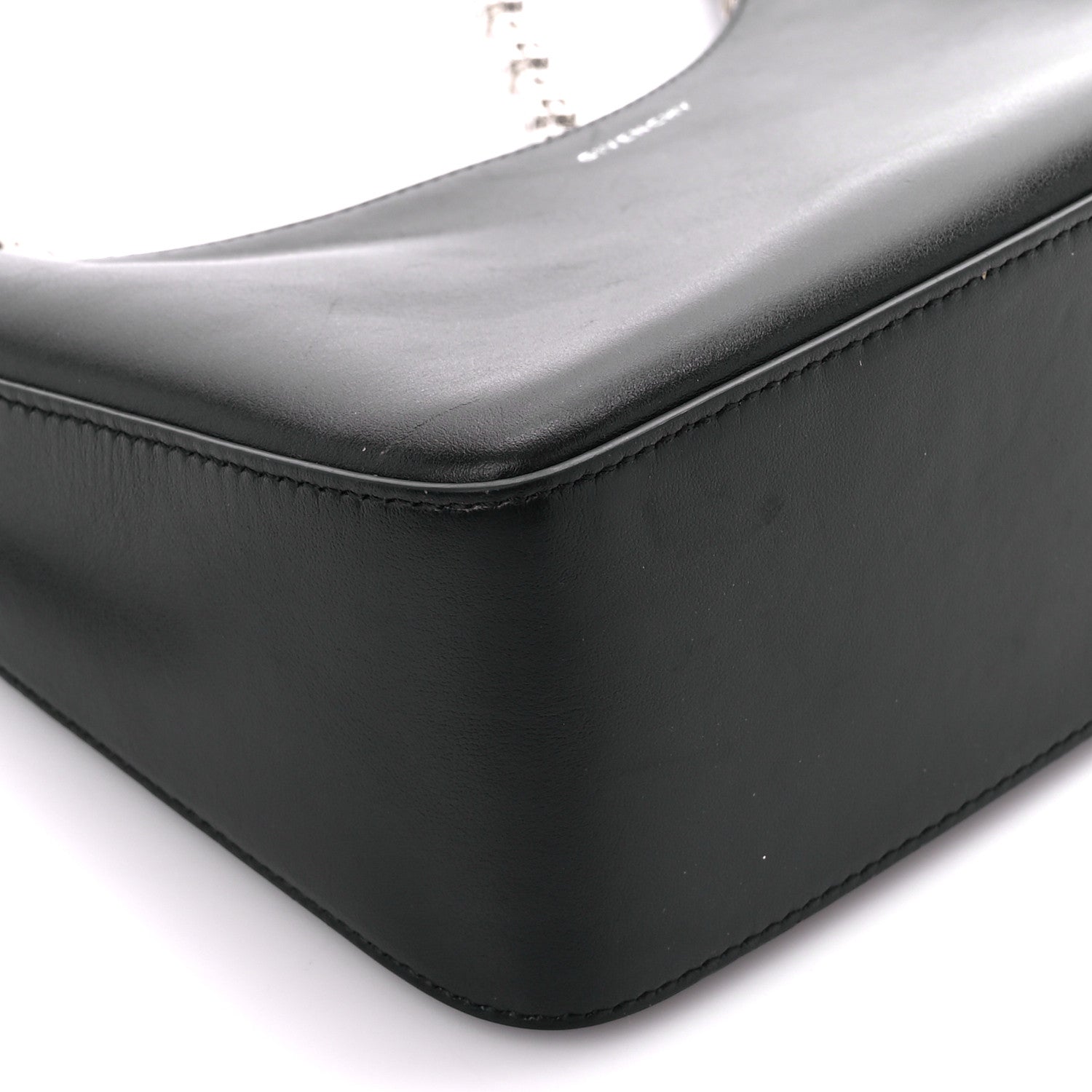 Givenchy Smooth Calfskin Small Moon Cut Out Shoulder Bag Black 10 of 11