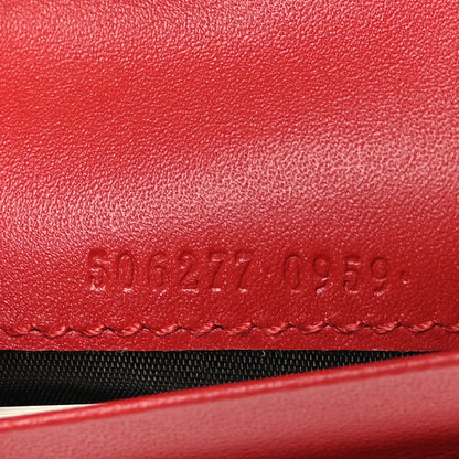 Gucci GG Supreme Monogram Bosco Patch Card Case Wallet Beige Malva Hibiscus Red 8 of 9