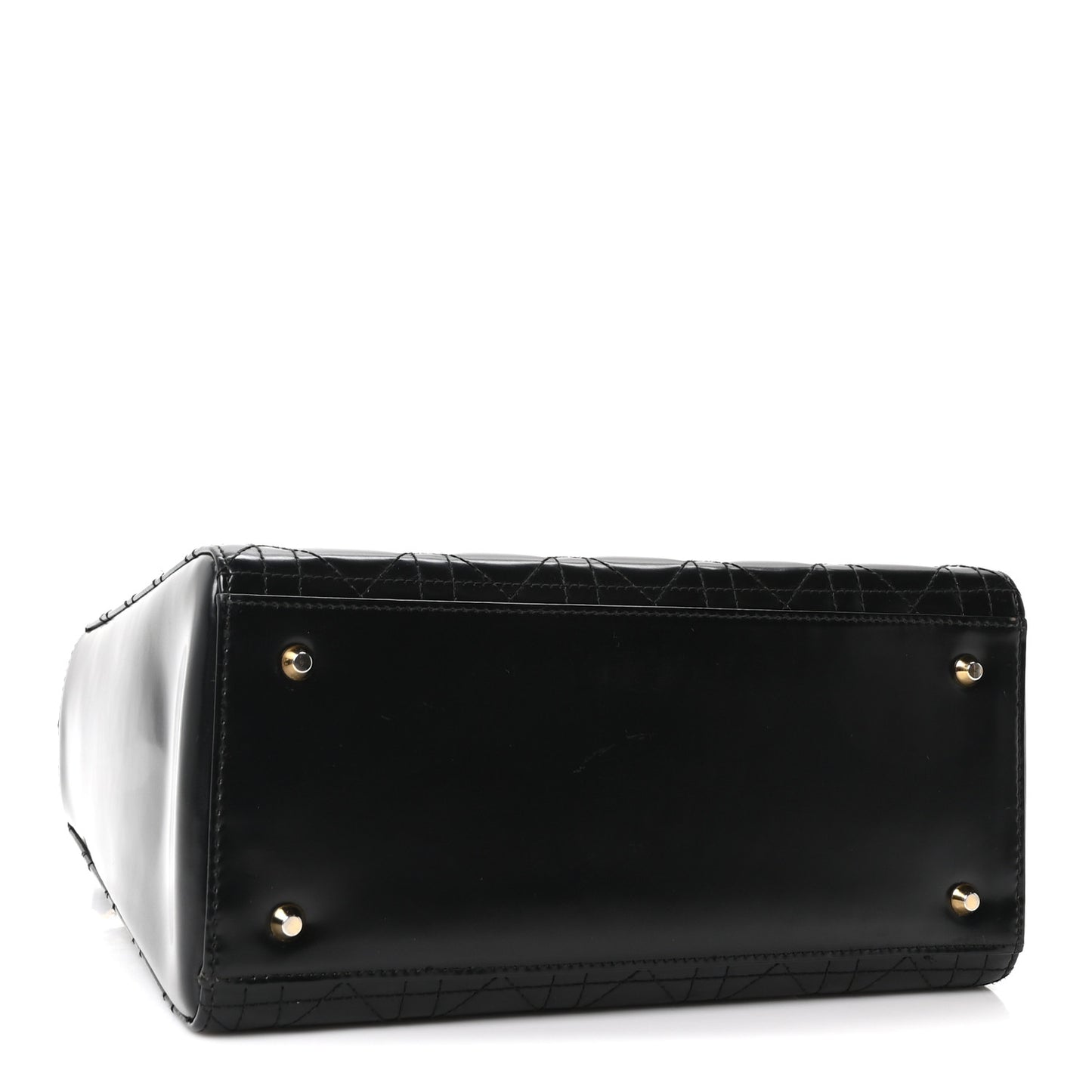 Patent Cannage Medium Lady Dior Black