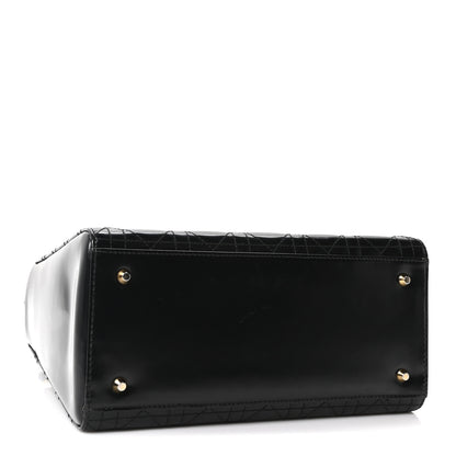 Christian Dior Patent Cannage Medium Lady Dior Black 4 of 10