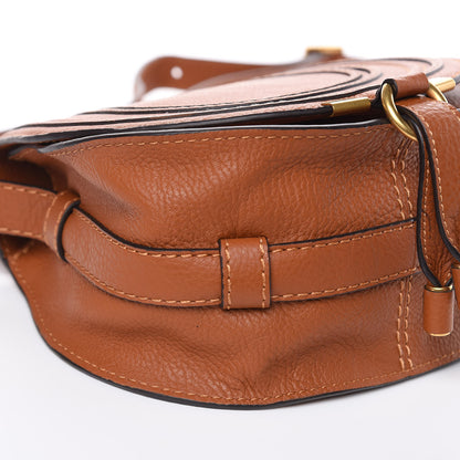 Chloe Calfskin Mini Marcie Round Crossbody Bag Tan 7 of 8