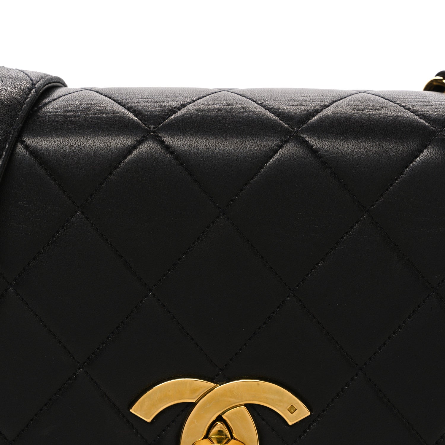 Chanel Lambskin Quilted Medium Single Flap Black 9 of 12