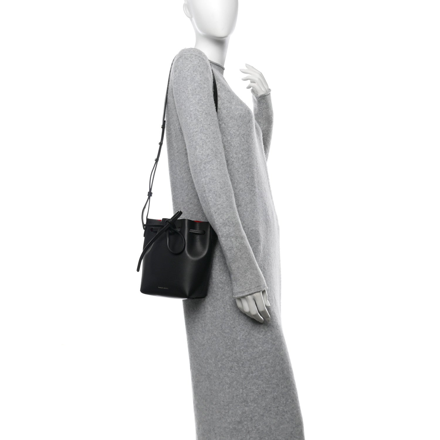 Mansur Gavriel Calfskin Mini Mini Bucket Bag Black Flamma 2 of 10