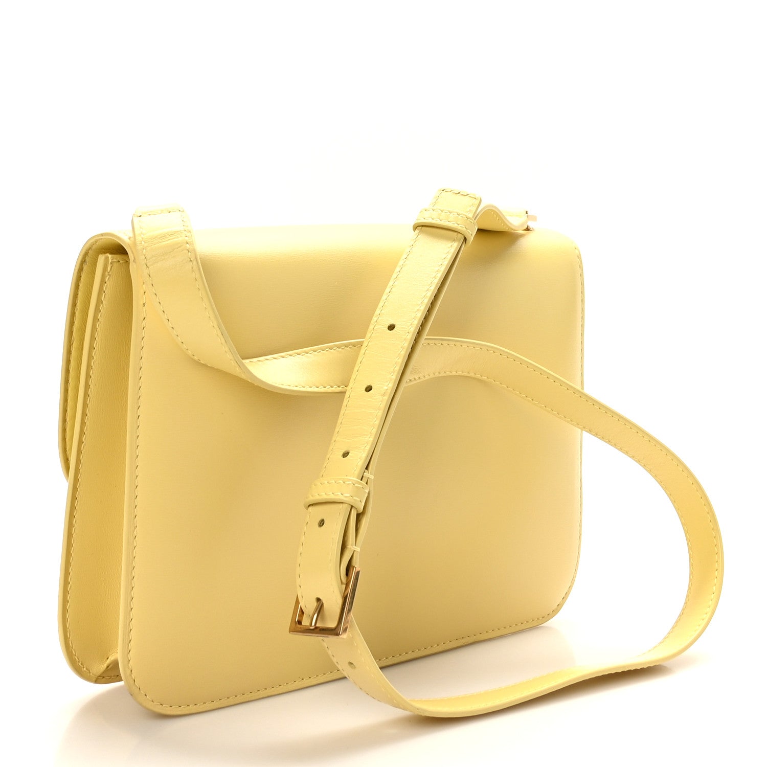 Saint Laurent Smooth Calfskin Carre Satchel Paille 3 of 9