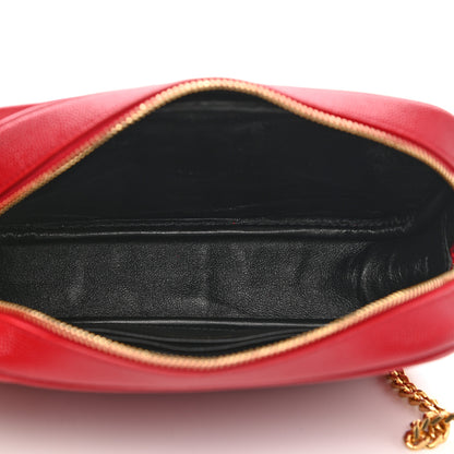Saint Laurent Grain De Poudre Matelasse Monogram Mini Lou Camera Bag Eros Red 5 of 10
