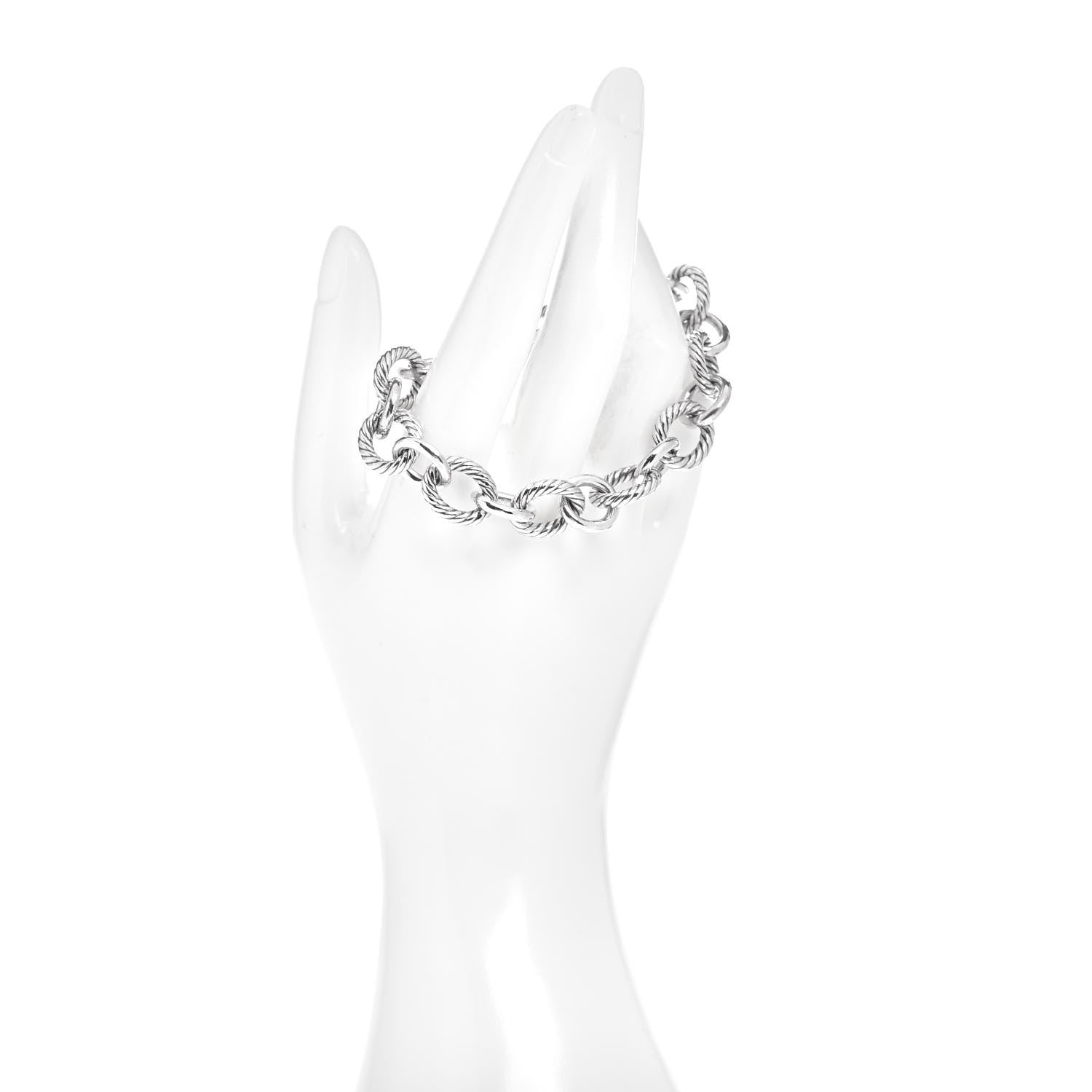 David Yurman Sterling Silver 12mm Large Oval Link Bracelet 2 of 4