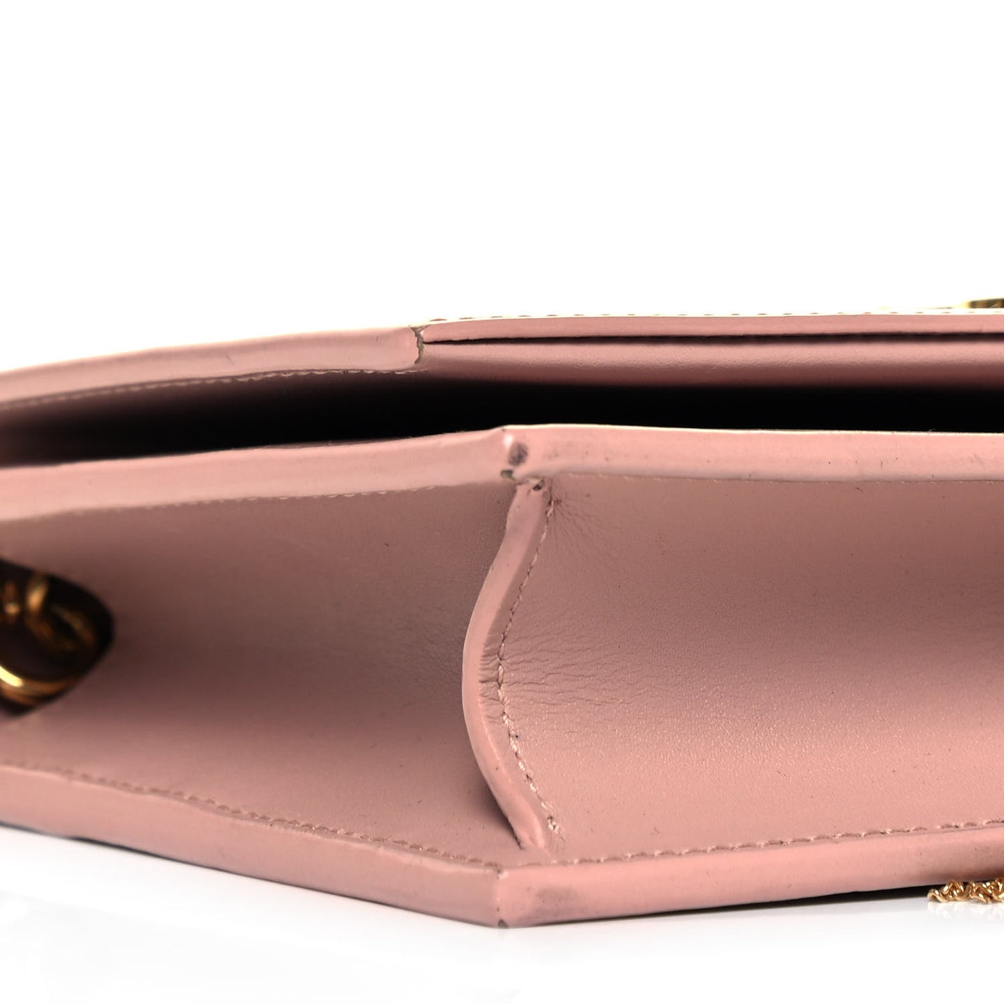 Smooth Calfskin Classic Monogram Kate Tassel Chain Wallet Pale Pink