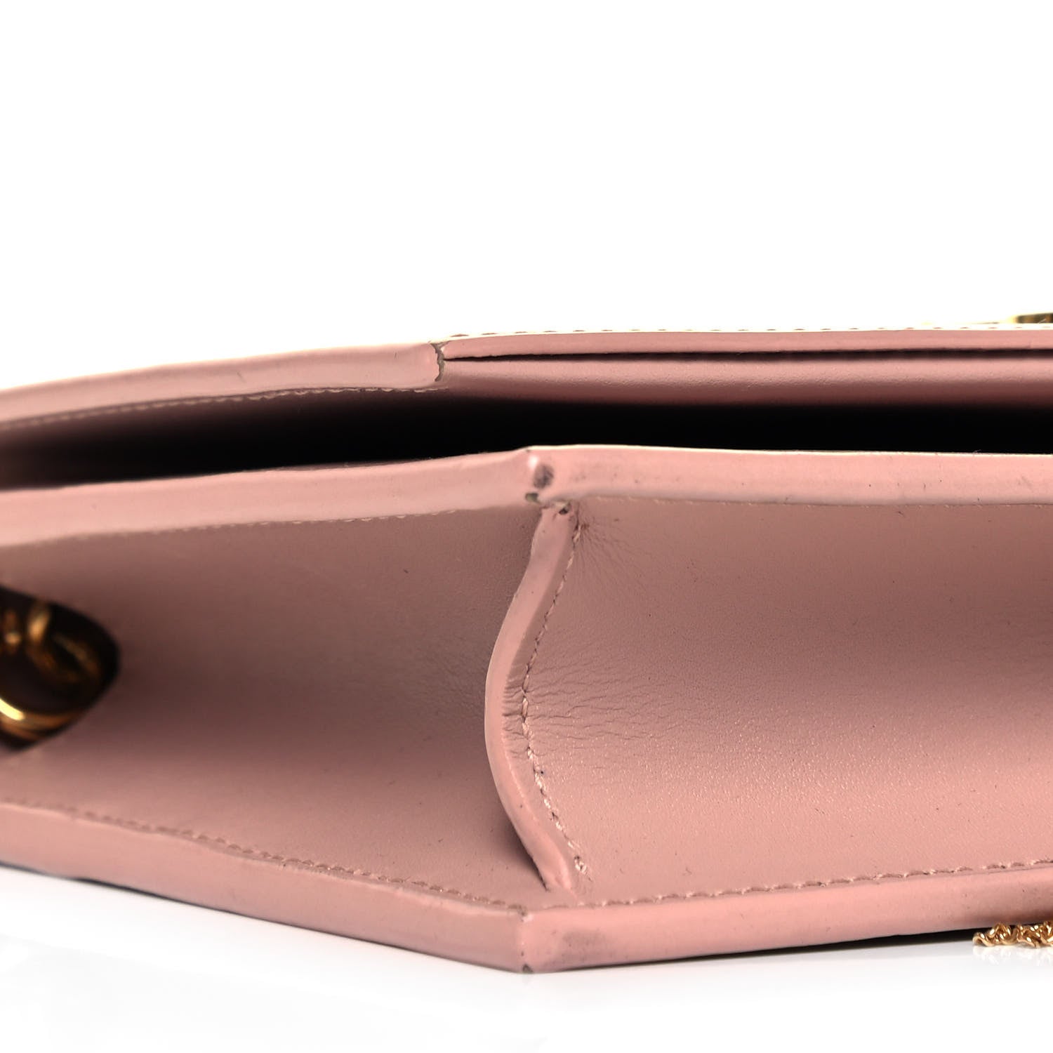 Saint Laurent Smooth Calfskin Classic Monogram Kate Tassel Chain Wallet Pale Pink 7 of 8