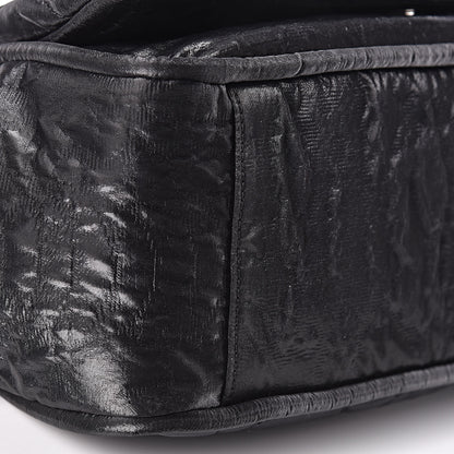 Chanel Crinkled Coated Canvas Quilted Flap Black 9 of 10