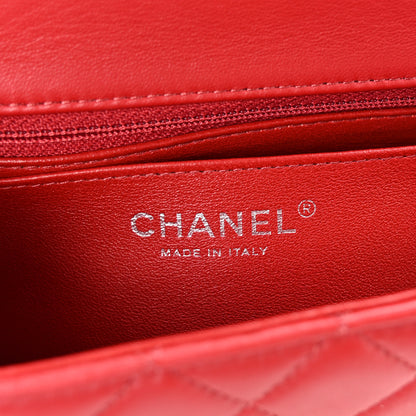 Chanel Lambskin Quilted Mini Rectangular Flap Red 6 of 10