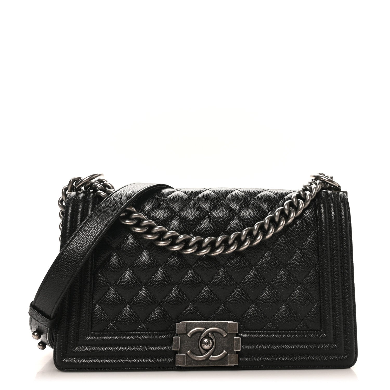 Chanel Caviar Quilted Medium Boy Flap Black 1 of 12
