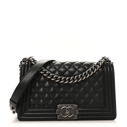 Chanel Caviar Quilted Medium Boy Flap Black 1 of 12