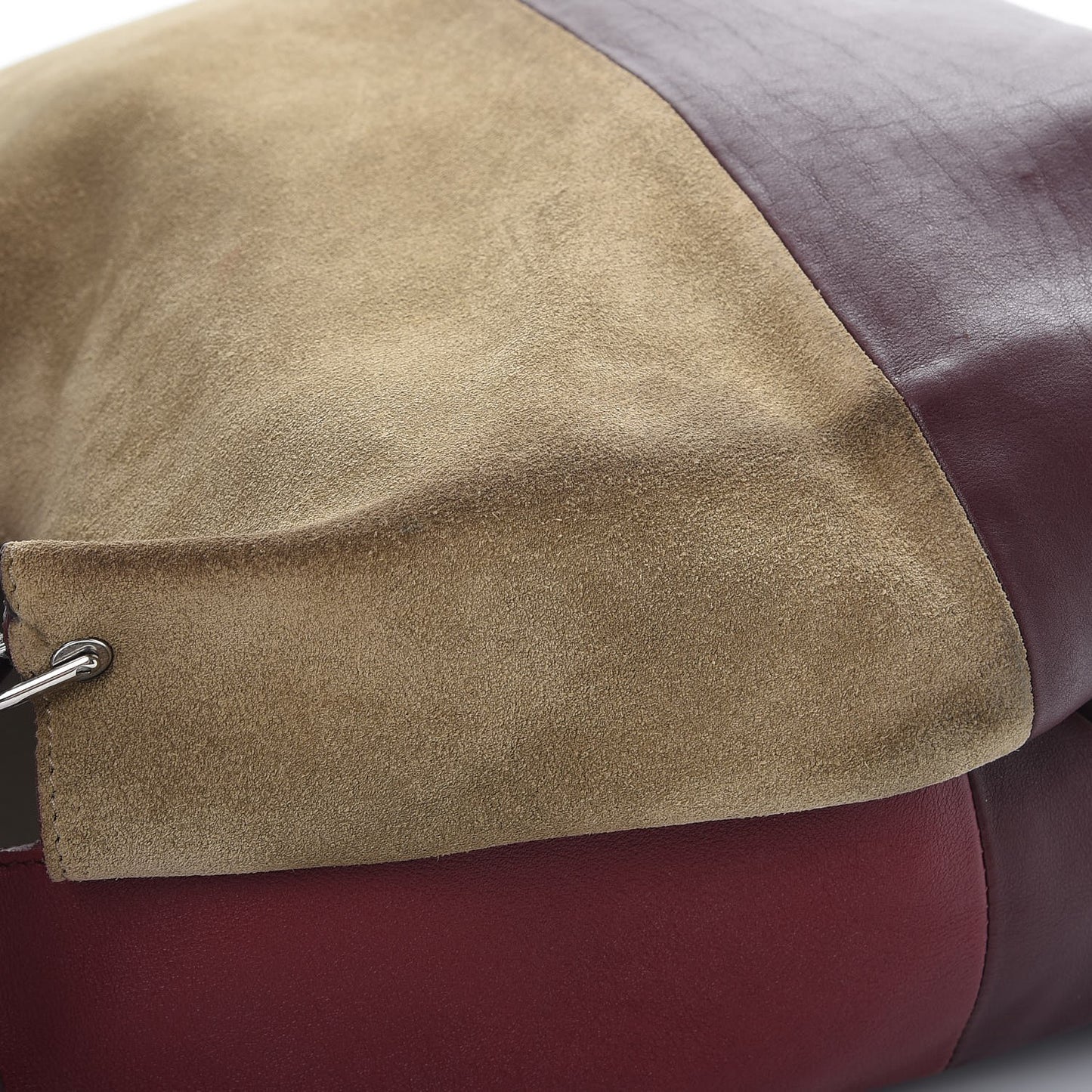 Calfskin Suede All Soft Shoulder Bag Burgundy