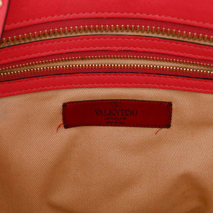 Valentino Garavani Vitello Rockstud Double Handle Tote Deep Rose 6 of 12