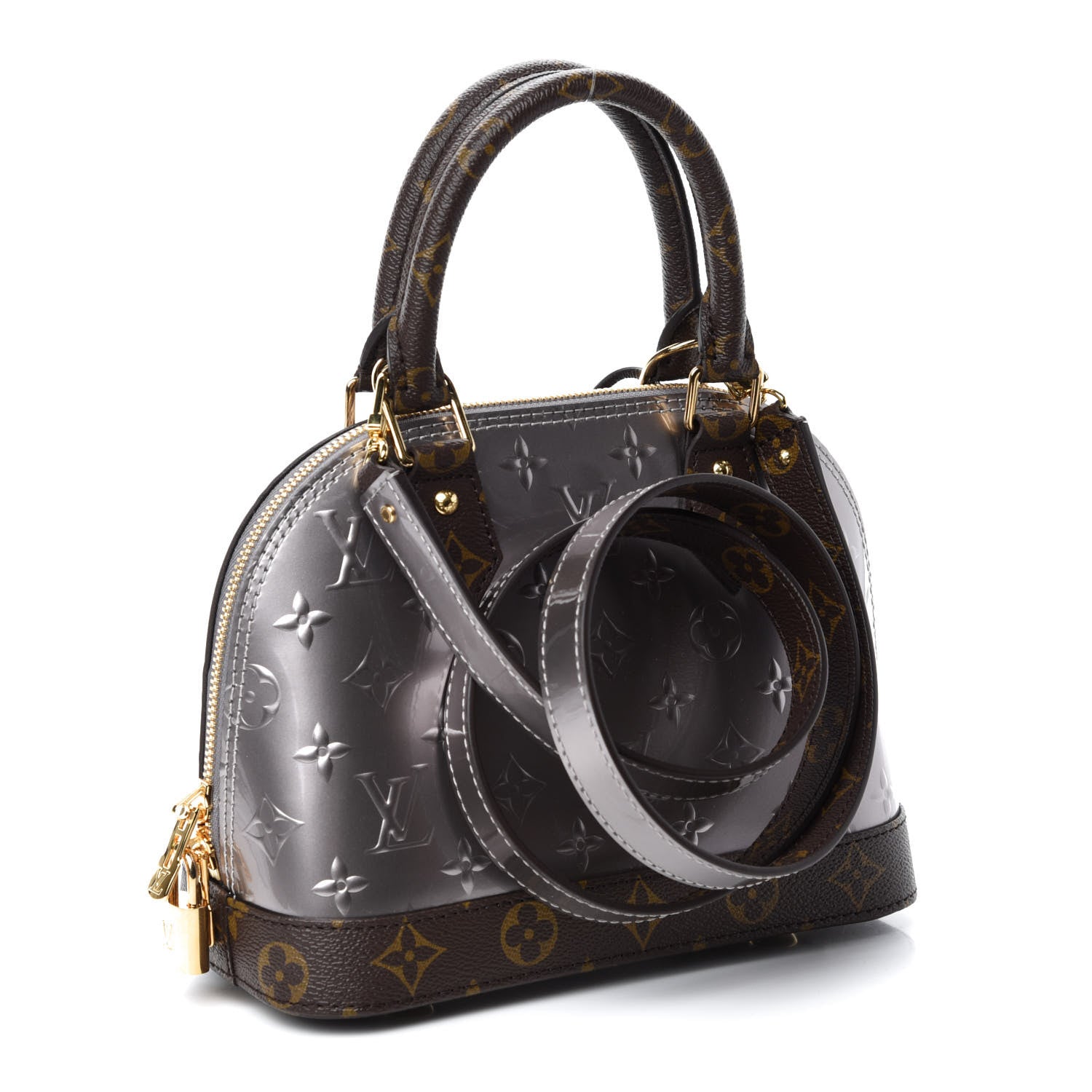 Louis Vuitton Vernis Monogram Alma BB Taupe Metallise 3 of 10