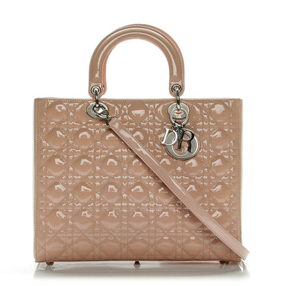 Christian Dior Patent Cannage Large Lady Dior Light Pink 1 of 8