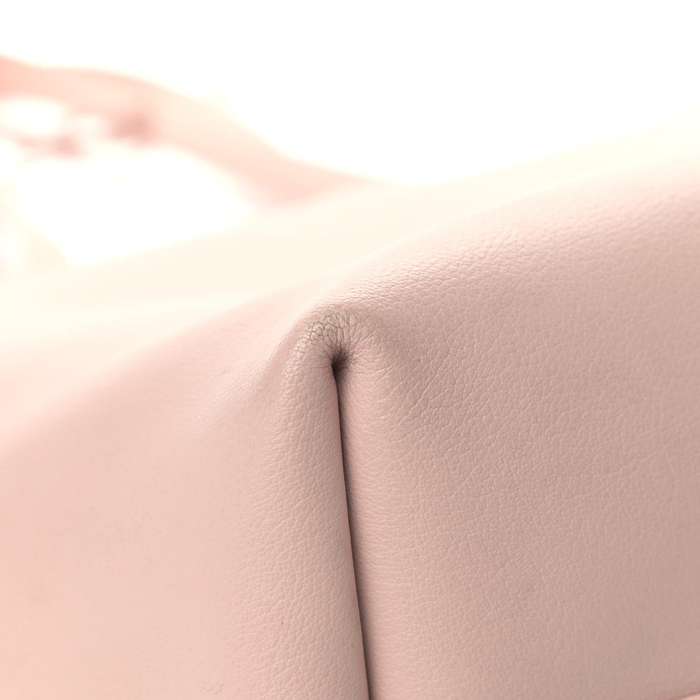 Calfskin Large Shopping Tote Pale Blush