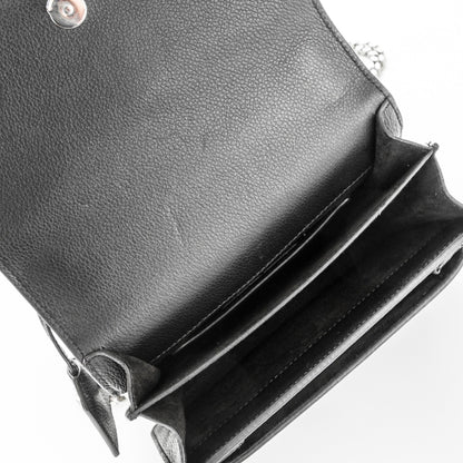 Saint Laurent Grained Calfskin Small Monogram Sunset Black 5 of 5