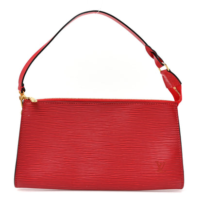 Louis Vuitton Epi Pochette Accessories 24 Castillan Red 1 of 10