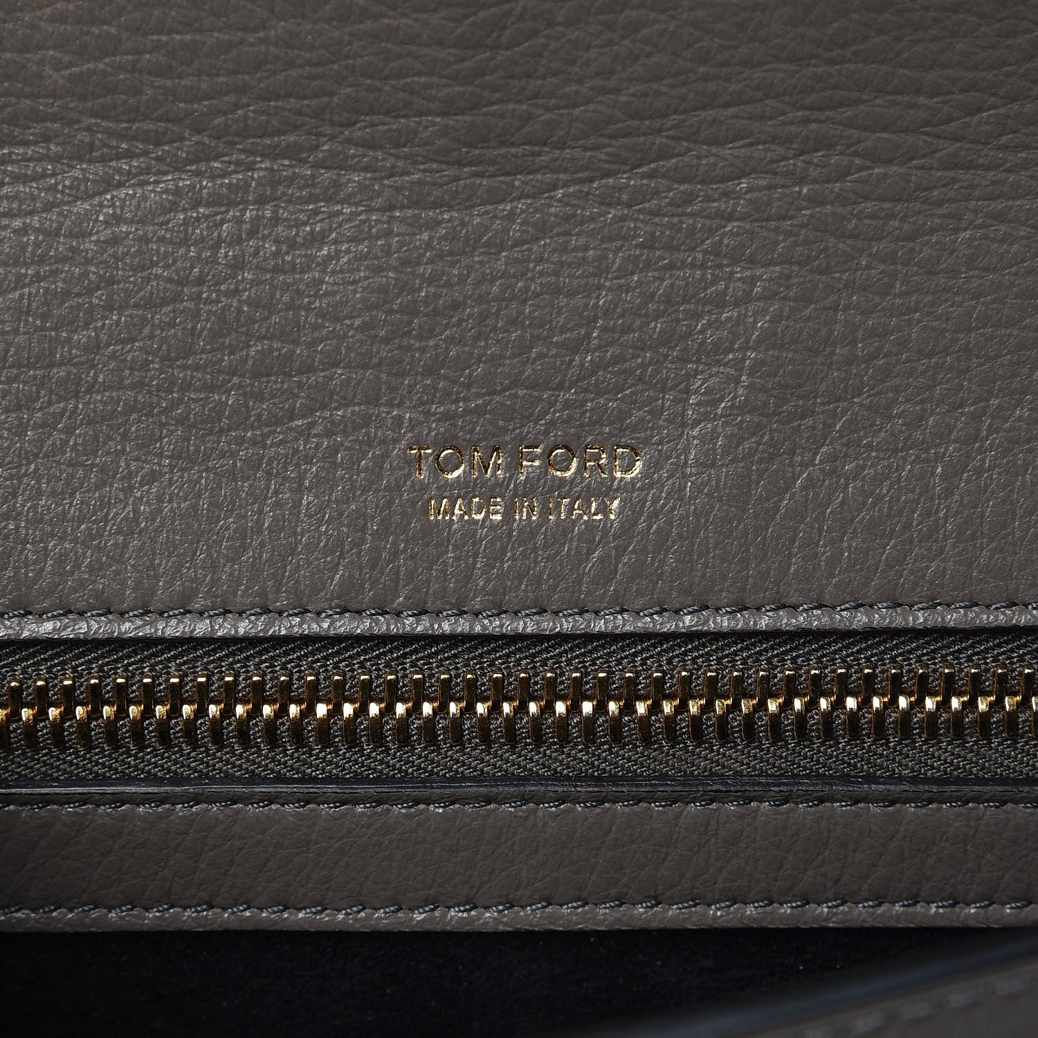 Tom Ford Calfskin Turn Lock Wristlet Grey 6 of 7