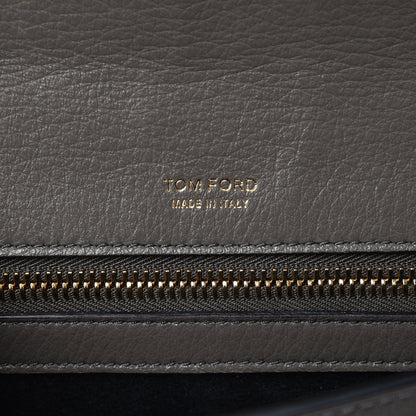 Tom Ford Calfskin Turn Lock Wristlet Grey 6 of 7