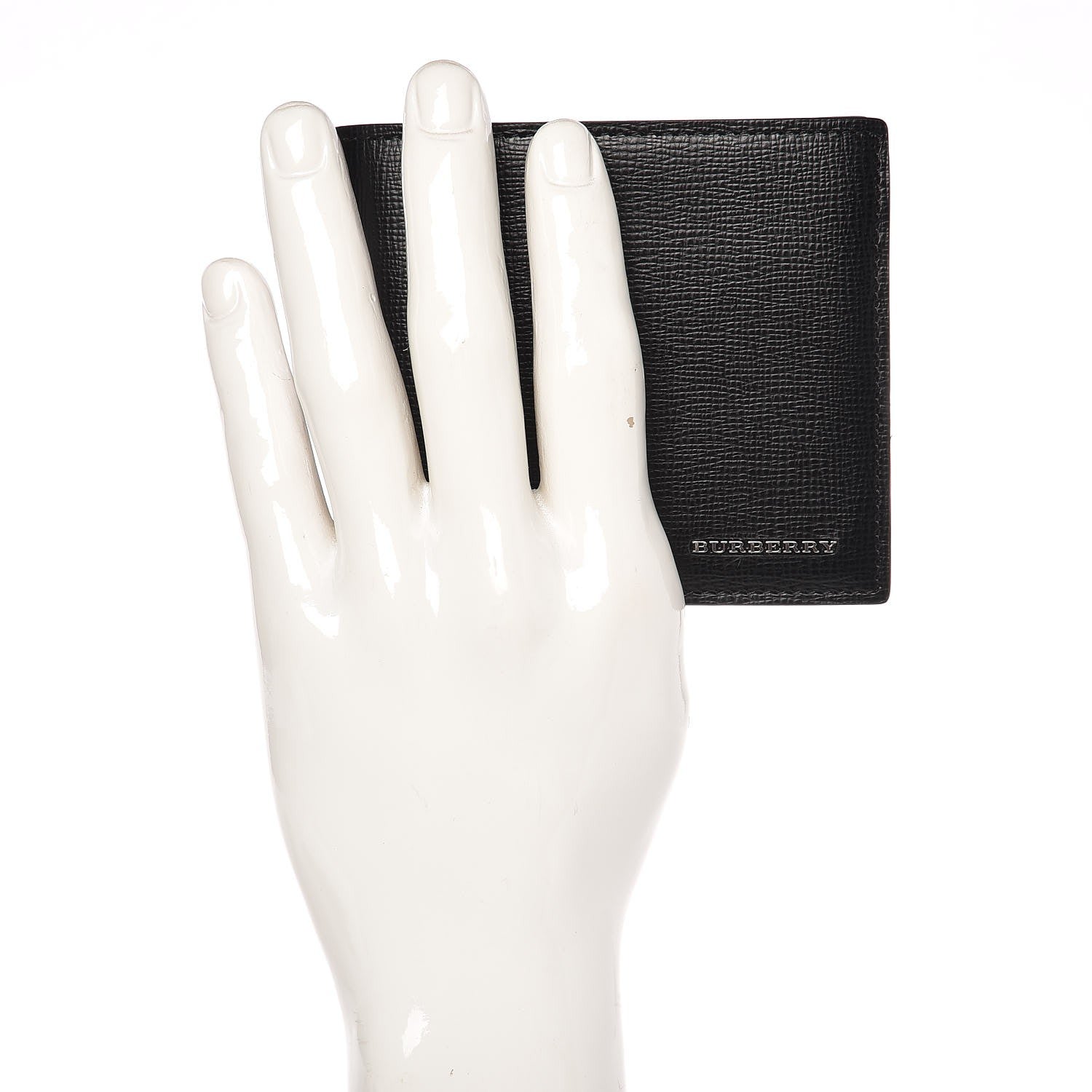 Burberry Grained Calfskin BBi-Fold Wallet Black 2 of 8