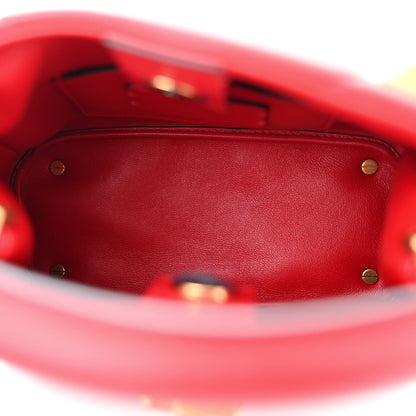 Valentino Garavani VALENTINO GARAVANI Nappa Small Roman Stud The Handle Bag Rouge Pur 5 of 10