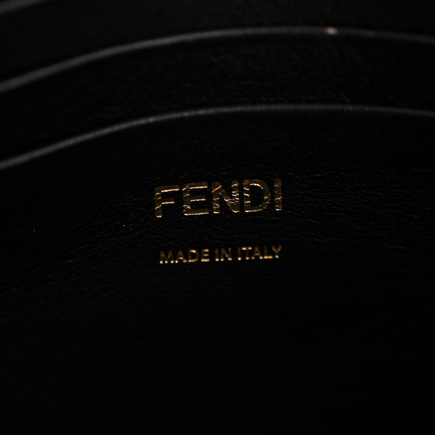 Fendi Shearling Vitello Dolce Macro FF 1974 Mini Baguette Tobacco Black 6 of 11