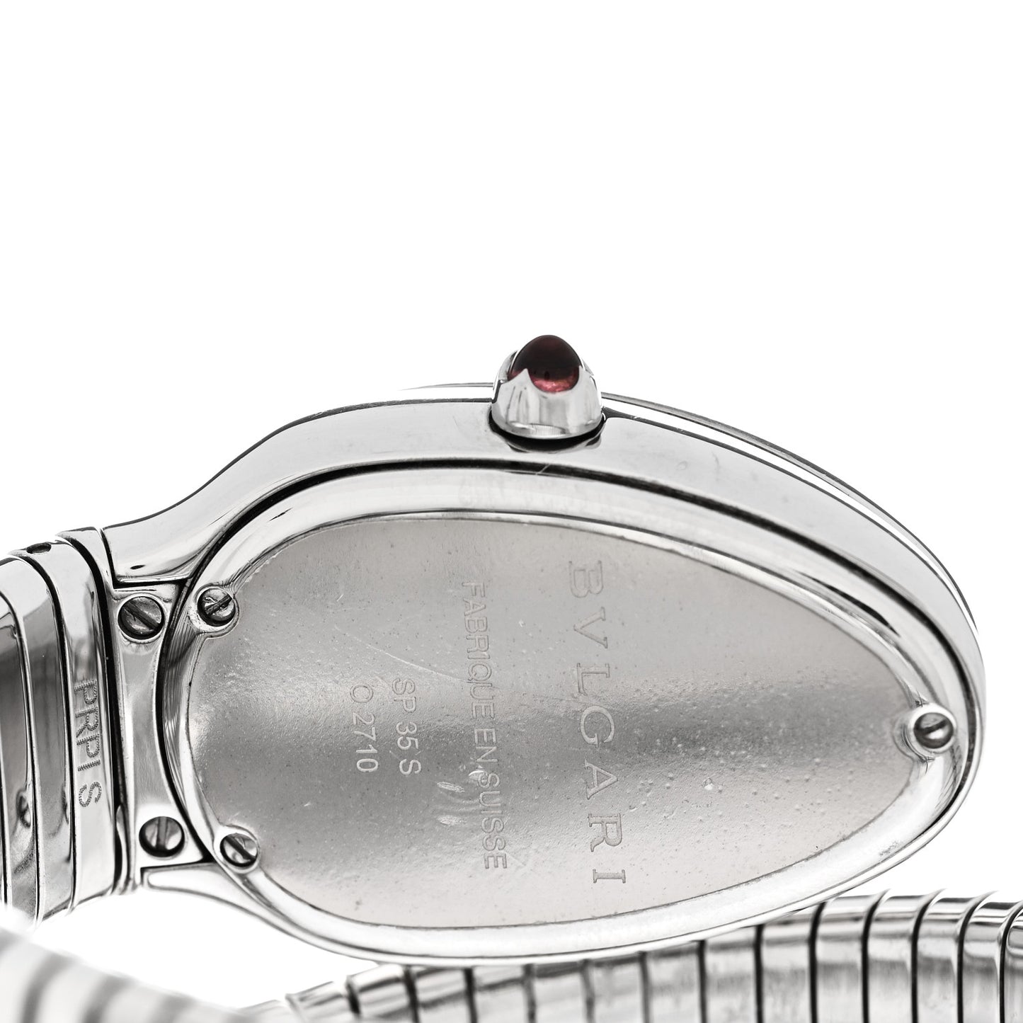 Stainless Steel Diamond Bezel 35mm Serpenti Tubogas Quartz Watch