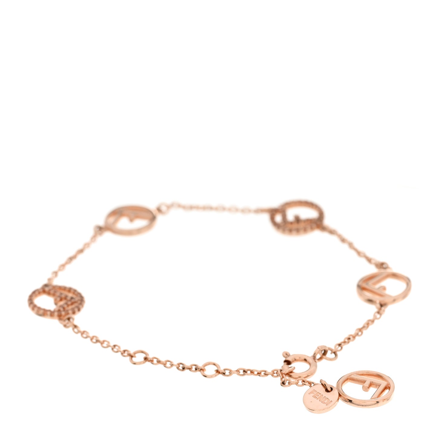 Metal Crystal F is Fendi Bracelet Rose Gold