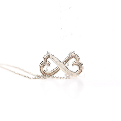 Tiffany Sterling Silver Paloma Picasso Double Loving Heart Pendant Necklace 4 of 8