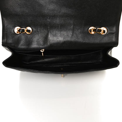 Chanel Caviar Quilted Jumbo Single Flap Black 4 of 9