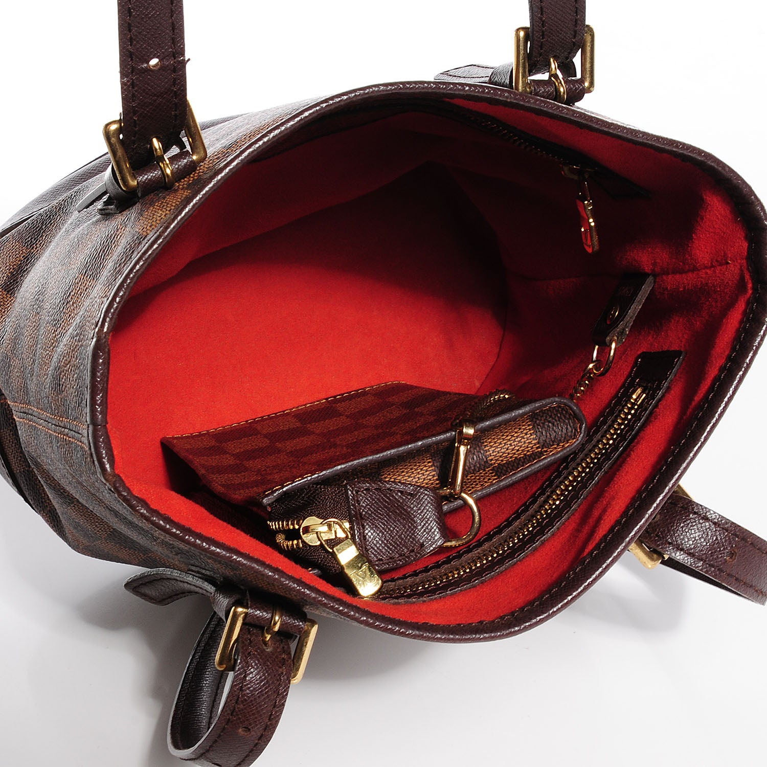 Louis Vuitton Damier Ebene Marais Bucket 23 5 of 8