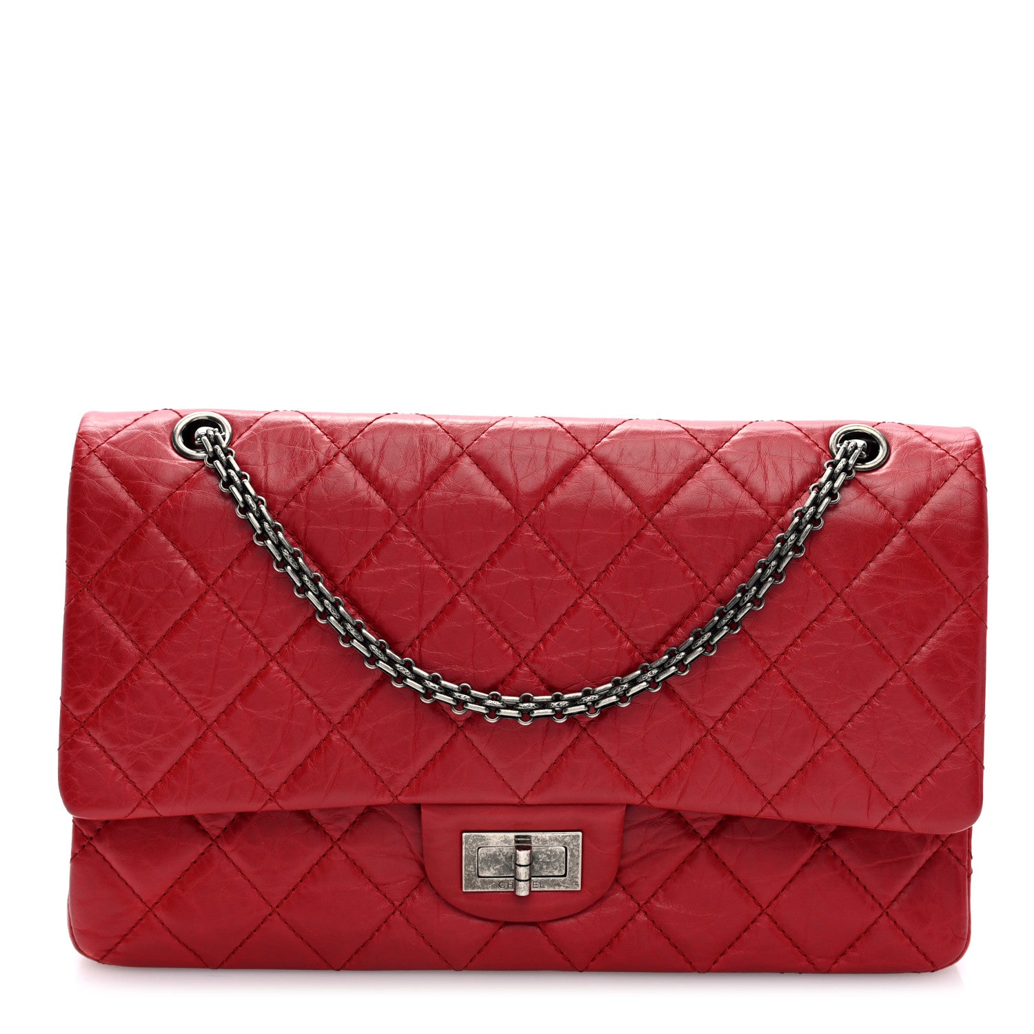 Chanel Aged Calfskin Quilted 2.55 Reissue 227 Flap Red 1 of 10
