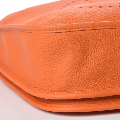Hermes Taurillon Clemence Evelyne III GM Orange 8 of 9