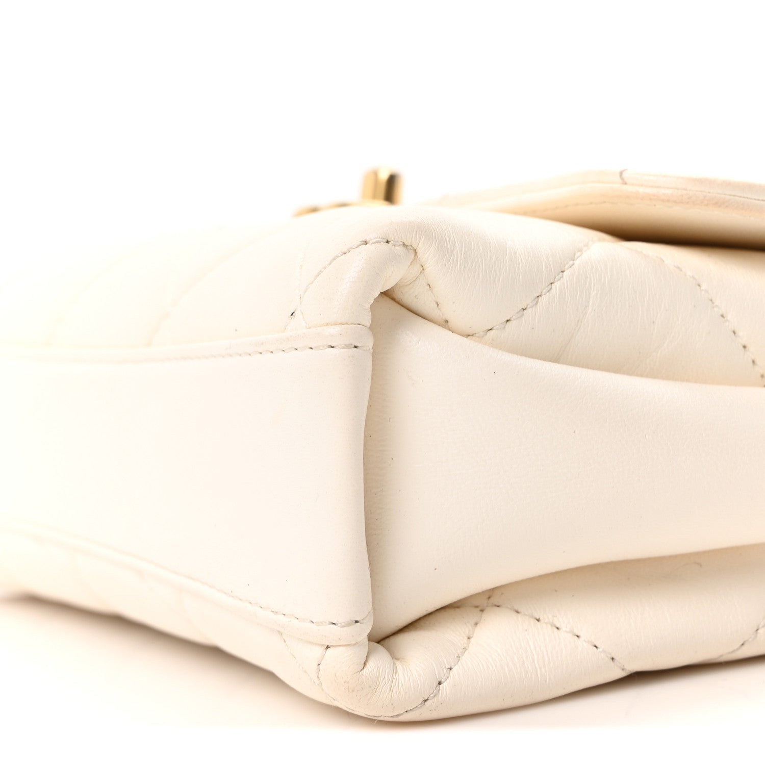 Chanel Lambskin Quilted Small CC Crystal Logo Chain Flap White 10 of 10