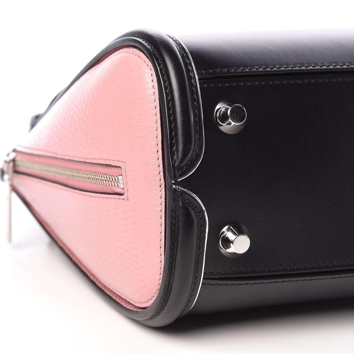 Alexander McQueen Soft Calfskin Small Enamel Plate Heroine Powder Black 7 of 8