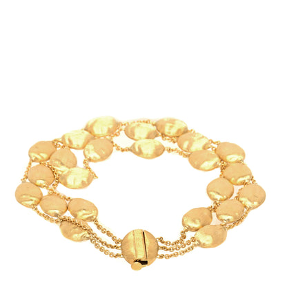 Marco Bicego 18K Yellow Gold Siviglia Three Strand Bead Bracelet 2 of 4