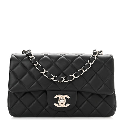 Chanel Lambskin Quilted Mini Rectangular Flap Black 1 of 11